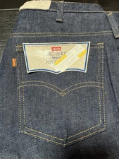 Vintage Levi’s 684 Orange Tab Big Bell Bottom Jeans W34 L30 Deadstock