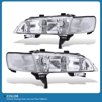 For 94-97 Honda Accord CD JDM Chrome Headlights + Clear Corner