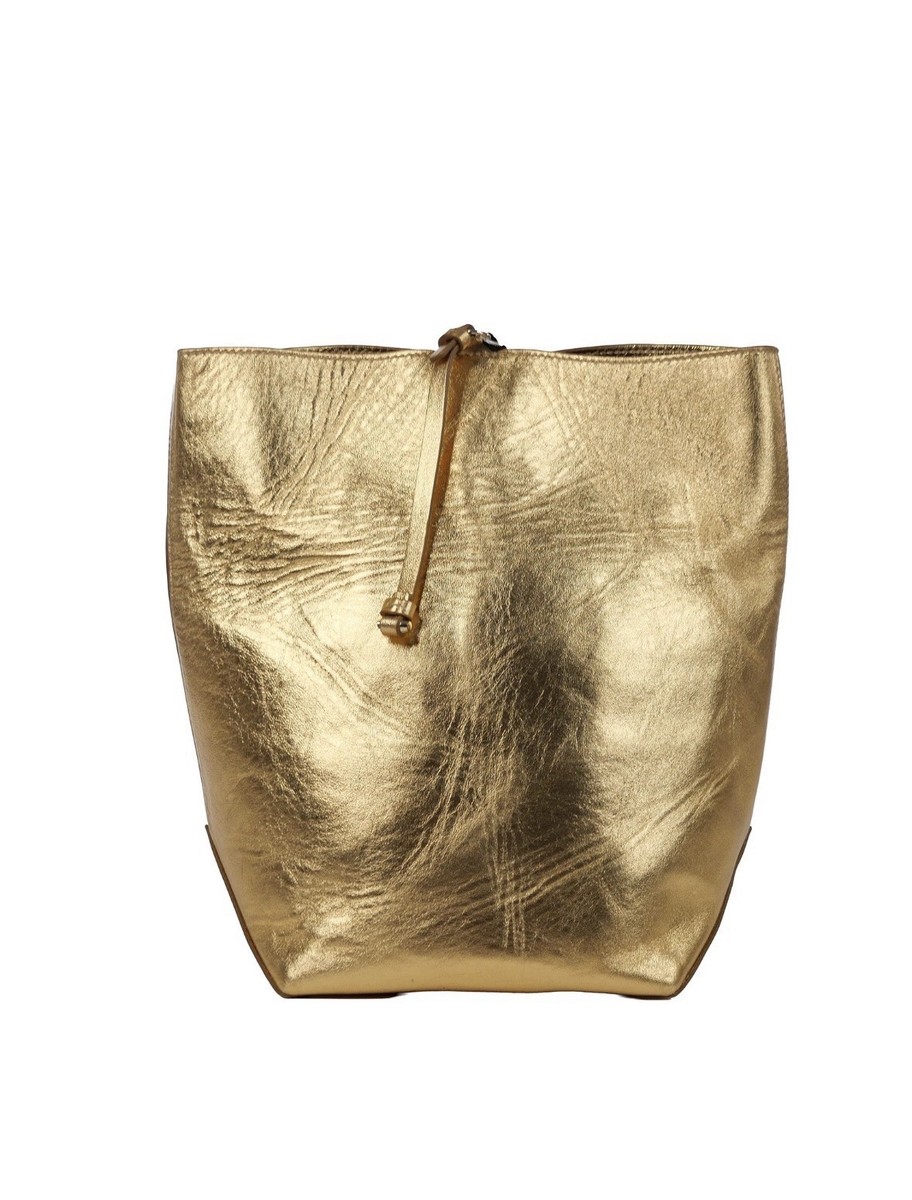 Jil Sander - Clutch Bag - Gold Lunch Bag Clutch NWT Authentic Rare