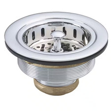 3-1/2 In. Post Basket Strainer in Polished Chrome