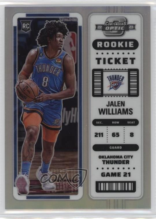 2022-23 Panini Contenders Optic Rookies Silver Prizm Jalen Williams #8 RC xr1