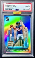 2024 Panini Donruss CALEB WILLIAMS #21 Downtown Rookie RC PSA 10 Gem MBA GOLD