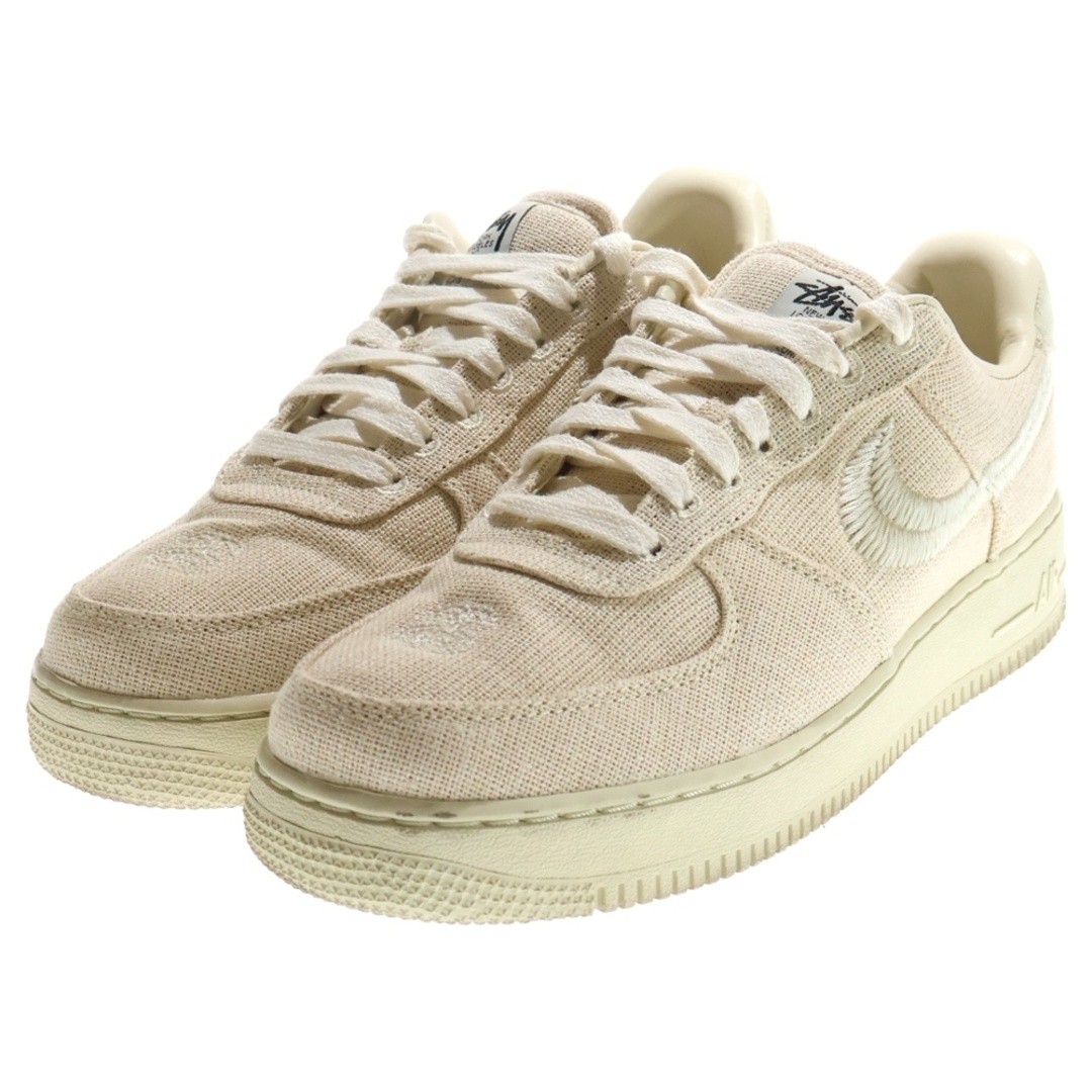 NIKE XSTUSSY AIR FORCE 1 LOW FOSSIL STONE STUSSY CUT SNEAKERS US9.5 27.5cm Used thumbnail 2
