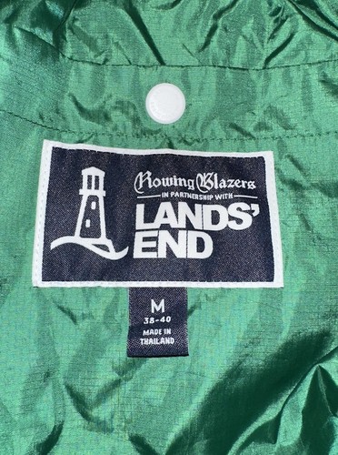 Rowing Blazers Lands’ End Green/Red Split Color Full Zip Windbreaker Jacket - Picture 7 of 10