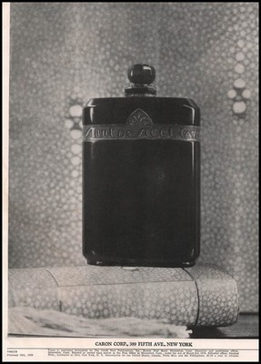 1929 Caron Corp. New York City Photo Parfum Haute Parfumerie Paris Print Ad