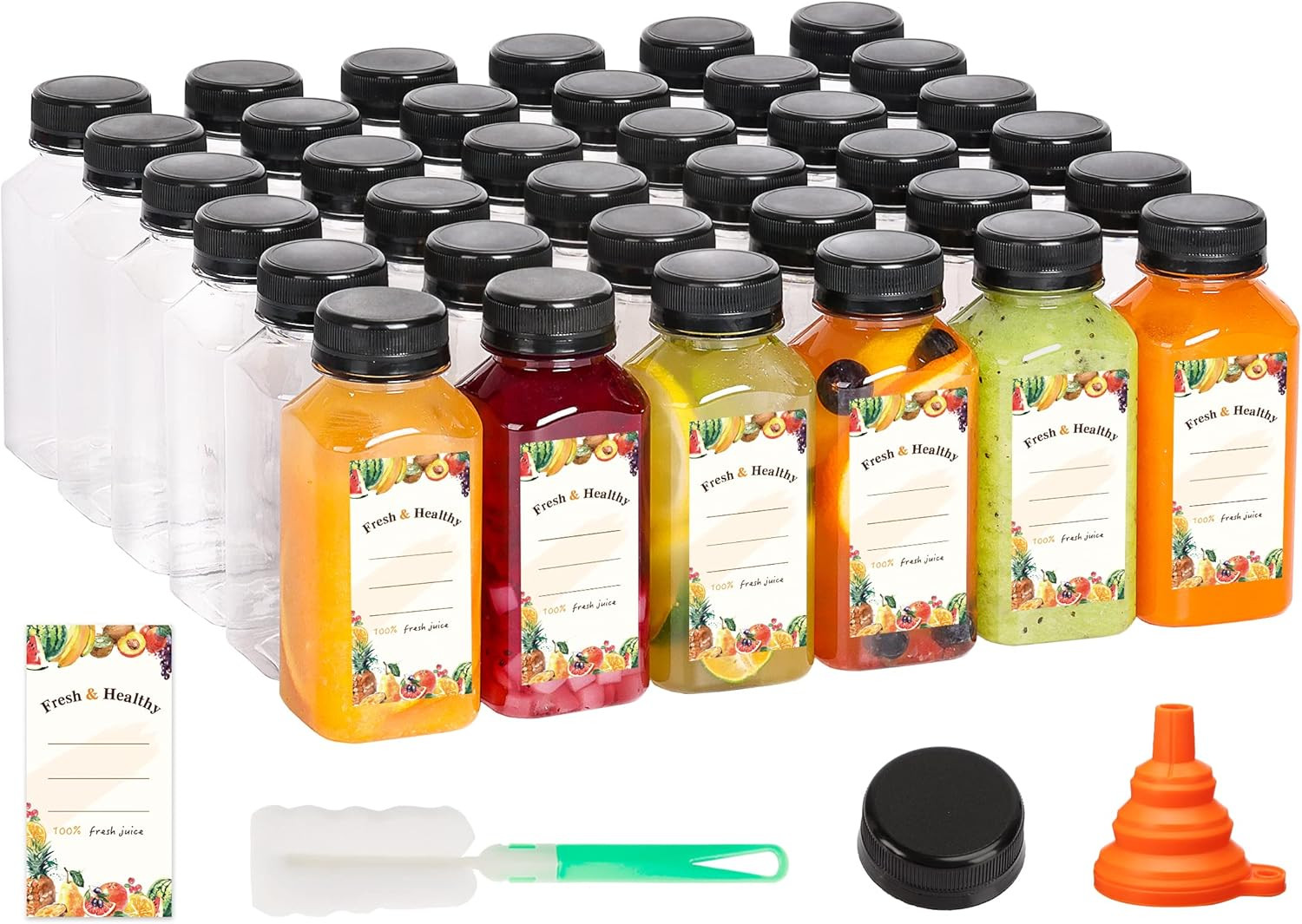 , Plastic Bottles With Caps, Bulk Clear Beverage Containe