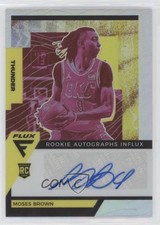 2020-21 Panini Flux Rookie Influx Silver Prizm Moses Brown #RAI-MBR Auto 0sv5