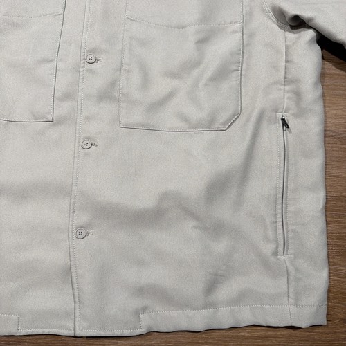 LULULEMON Men’s LARGE Beige Sueded Camp Collar Overshirt Button Jacket M3EWBS - Picture 8 of 15