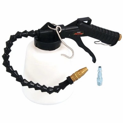 Druckluft Spritzpistole für Flüssigkeiten Waschmittel & Lösungsmittel flexible Düse 1 Liter Tank