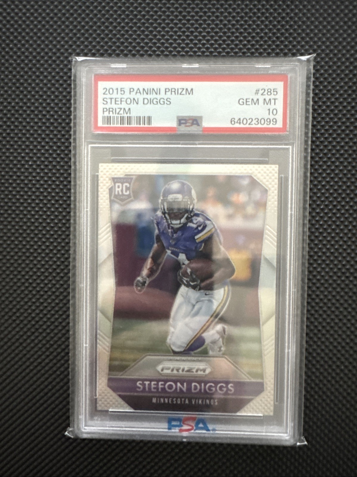 2015 STEFON DIGGS PANINI PRIZM SILVER #285 ROOKIE PSA 10 VIKINGS TEXANS