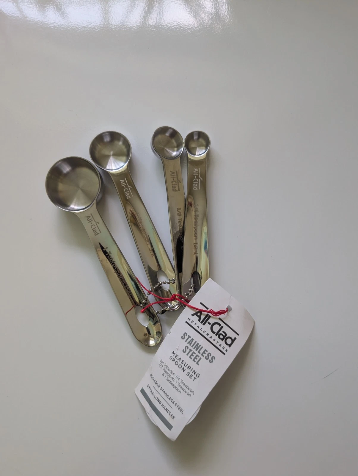 New! All-Clad Polished Stainless Steel Measuring Spoons