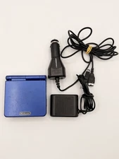 Nintendo Game Boy Advance SP Cobalt Blue Handheld System + Charger Tested Works