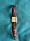 Vintage Seiko Tank Quartz 5Y30-5069 Gold Tone Mens Watch