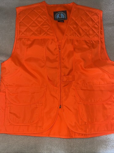 MASTER SPORTSMAN Hunting Shooting Vest Outdoor Field Blaze Orange Men's Size M - Picture 3 of 4