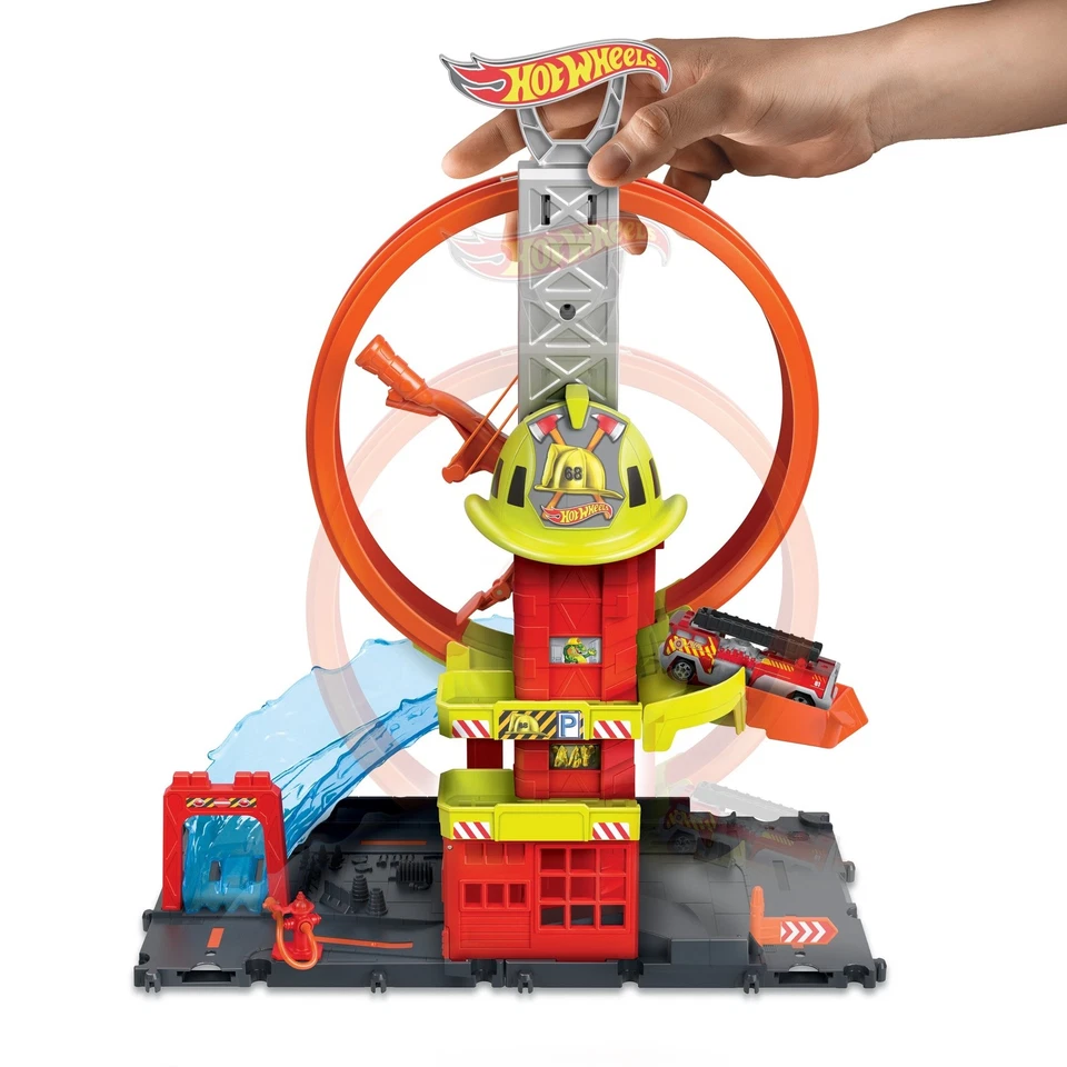 Hot Wheels City Feuerwache Super Looping Rennbahn Set - Bild 4 von 4
