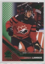 2022 Upper Deck Team Canada Juniors Electric Green 35/49 Carson Lambos 0l2