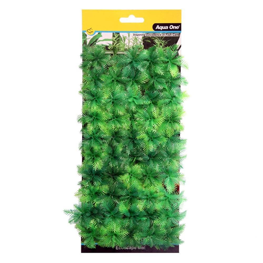 Aqua One Ecoscape Green Fern Aquarium Fish Tank Plastic Plant Mat 17x33cm