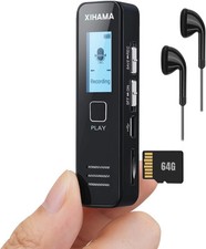 64GB Mini Voice Recorder, Digtal Voice Recorder Spy Hidden Pocket Tape Recorder