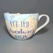 PORTOBELLO By DESIGN "Let The Adventure Begin" Bone China Jumbo Cup Graduation