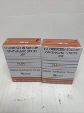 Lot Of 2 100 Fluo Strips Fluorescein Ophthalmic-Sealed New2029 Exp Veterinary