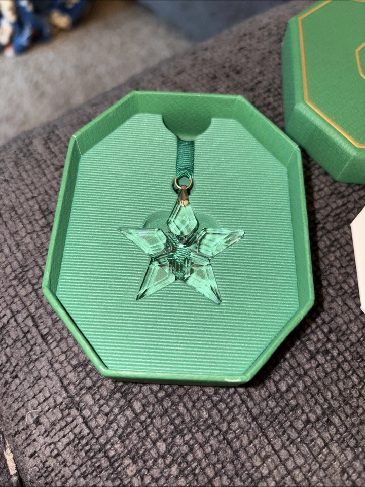 New Swarovski 2023 Annual Edition Swarovski Crystal Ornament Gold Tone Finish - Image 2 of 4