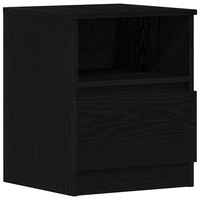 Nachttisch Eichen-Optik 40X40X50 Cm Holzwerkstoff Schwarz