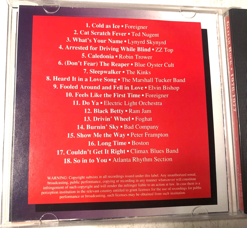 Time Life Guitar Rock 1976-1977 CD Lynyrd Skynyrd ZZ Top Ram Jam Boston Ted Nuge - Image 4 of 4