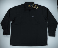 FB County Zip Shirt Mens 2XL Black Long Sleeve Zip Front Workwear Pockets