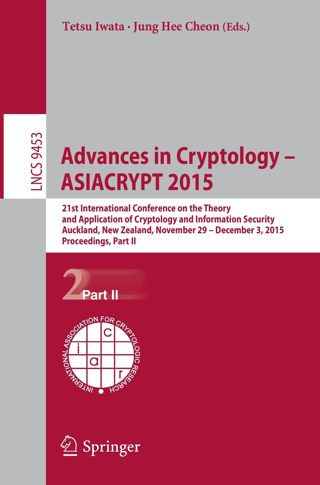 Thumbnail - Jung Hee Cheon (u. A.) | Advances In Cryptology ¿ Asiacrypt 2015 |