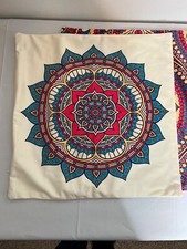 Set Of 4 Bohemian Mandala Decorative Pillow Covers 18x18 Inches Soft