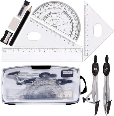 Geometrie Set, Compass für Geometrie Math Geometry Kit mit Aufbewahrungsbox für 