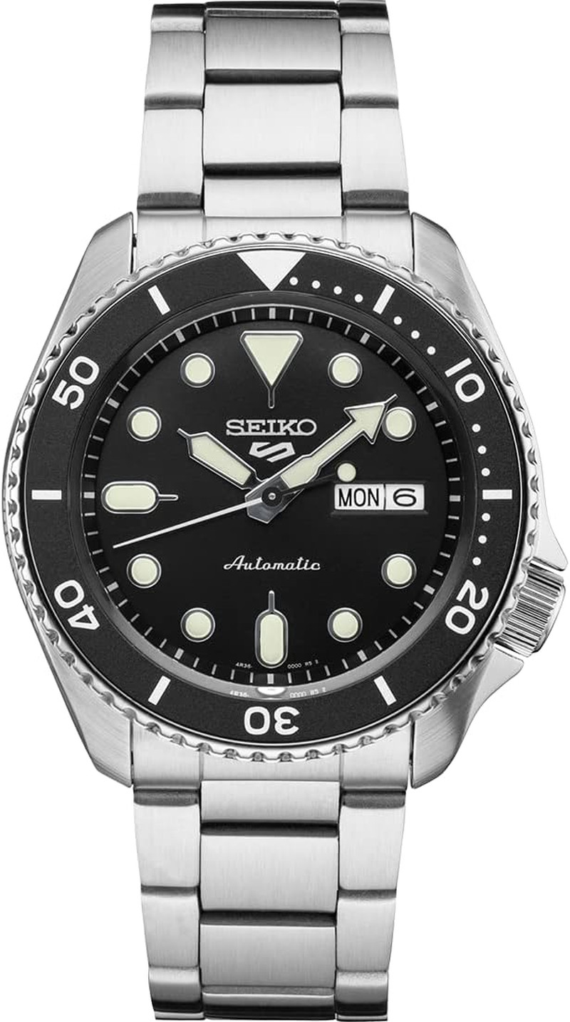 SEIKO Men's Automatic Watch - 5 Sports, Day/Date, Lumibrite, Rotating Bezel