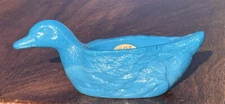 WESTMORELAND GLASS DUCK SALT AZURITE