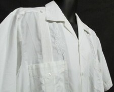 Guayabera, 100 Cotton, White/white