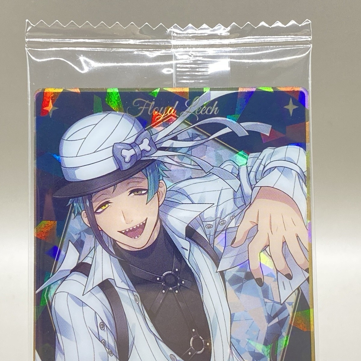 Disney Twisted Wonderland Floyd Leech Holo Wafer Card Bandai TCG