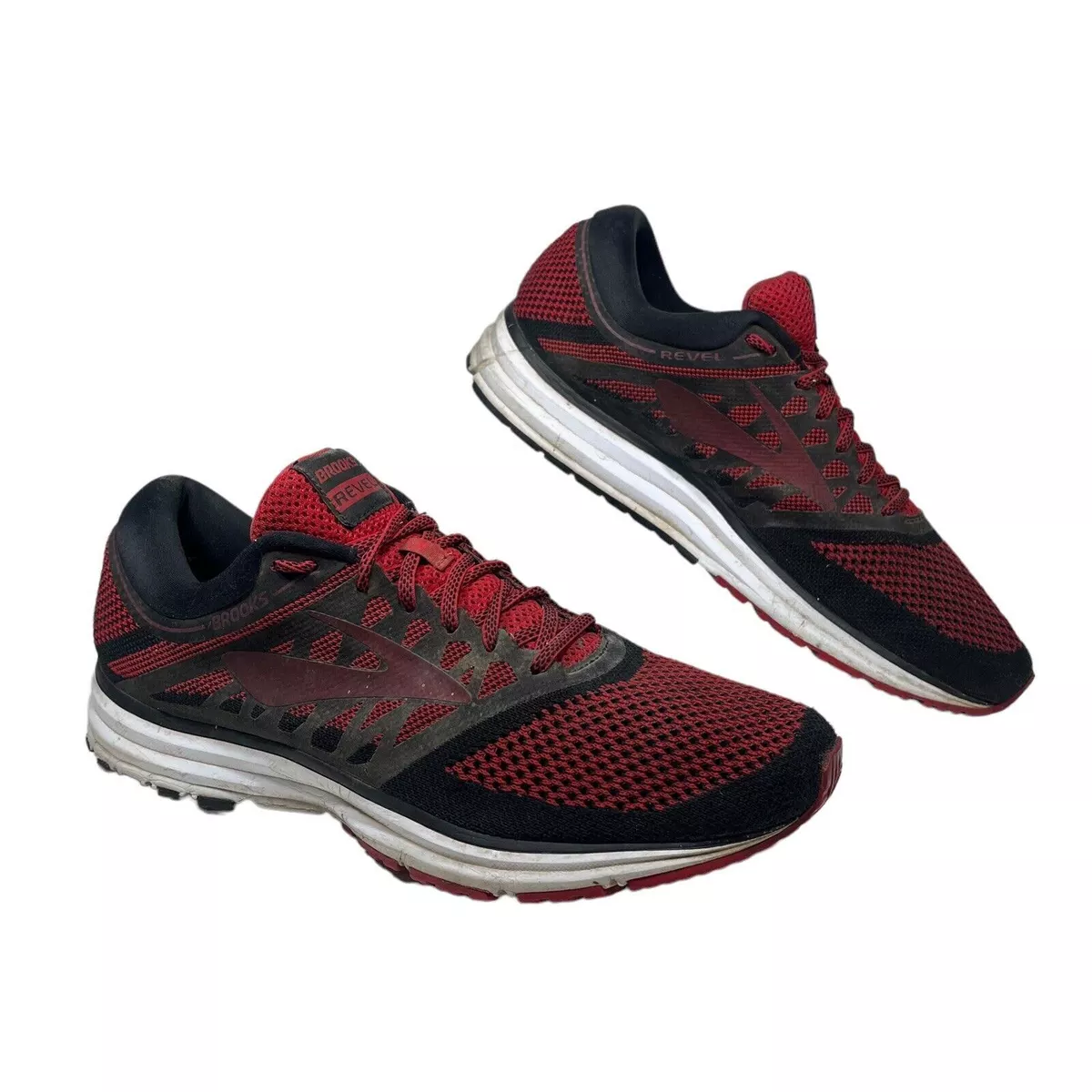 Brooks Revel Black Red Running Shoes- 1102601D669 Mens Size 12