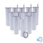 Clearance 10pc 20oz Skinny Tumblers Stainless Steel Insulated Bottles Travel Cup