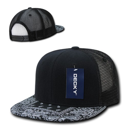 Flat Bill Trucker 6 Panel Hats Caps 