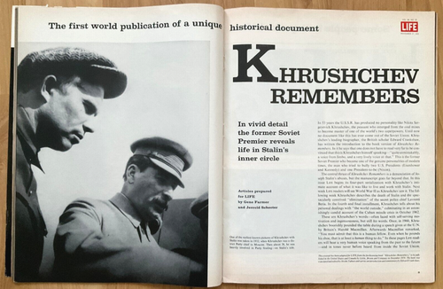 Khrushchev Remembers, LIFE Magazine (November 27, 1970) Historical Periodical - Imagen 2 de 2