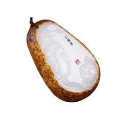 Hotan Jade Lotus Avalokitesvara with Leather Grain Proof Handle Jade Pendant