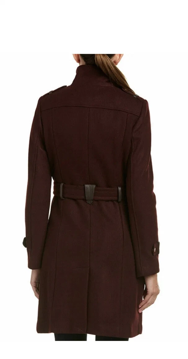 Burberry coat sales womens bordeaux