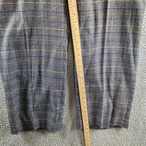 Kasper Plus Size Plaid Pull-On Straight-Leg Pants Women's 3X Royal Multi Pull-On - Picture 15 of 17