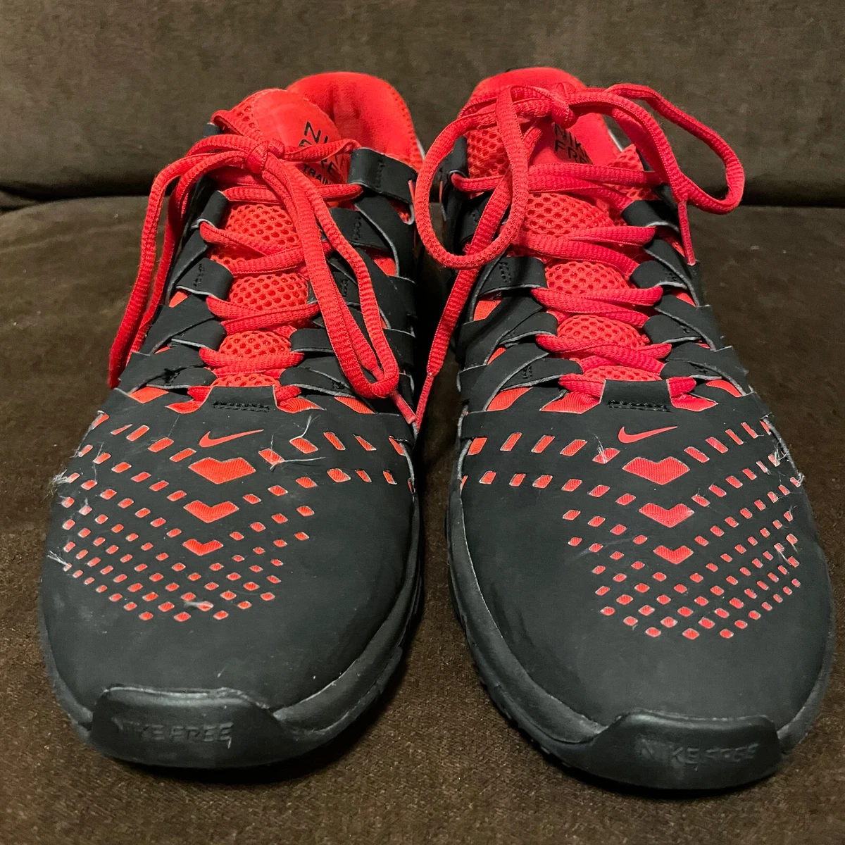 RARE Nike Free Trainer 5.0 Weave Fingertrap Black Red 579809 060