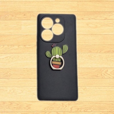 Case For Itel S23 Plus A37 A48 A49 A56 P37 P40 3D Cactus Holder Soft TPU Cover
