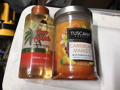 Tuscany Candle  18 Oz Coco Colada Foaming Gel Wash Lot Of 2