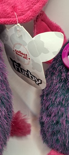 FURBY HASBRO FAMOSA PURPLE AND PINK FLUFFY PLUSH SOFT TOYS/TEDDY,8" 6" 2013 X2 - Picture 3 of 10