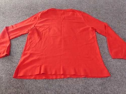 Crown & Ivy Womens Sweater 1X Red crewneck pullover graphic cotton - Picture 7 of 11