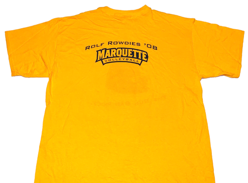 Rare Vintage 2008 Coach Pati Rolf Marquette University Volleyball T-Shirt New LG - Picture 2 of 2
