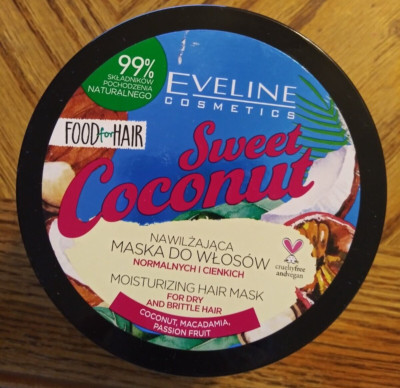 Eveline Cosmetics Sweet Coconut Food for Hair For Dry Brittle Hair Mask
