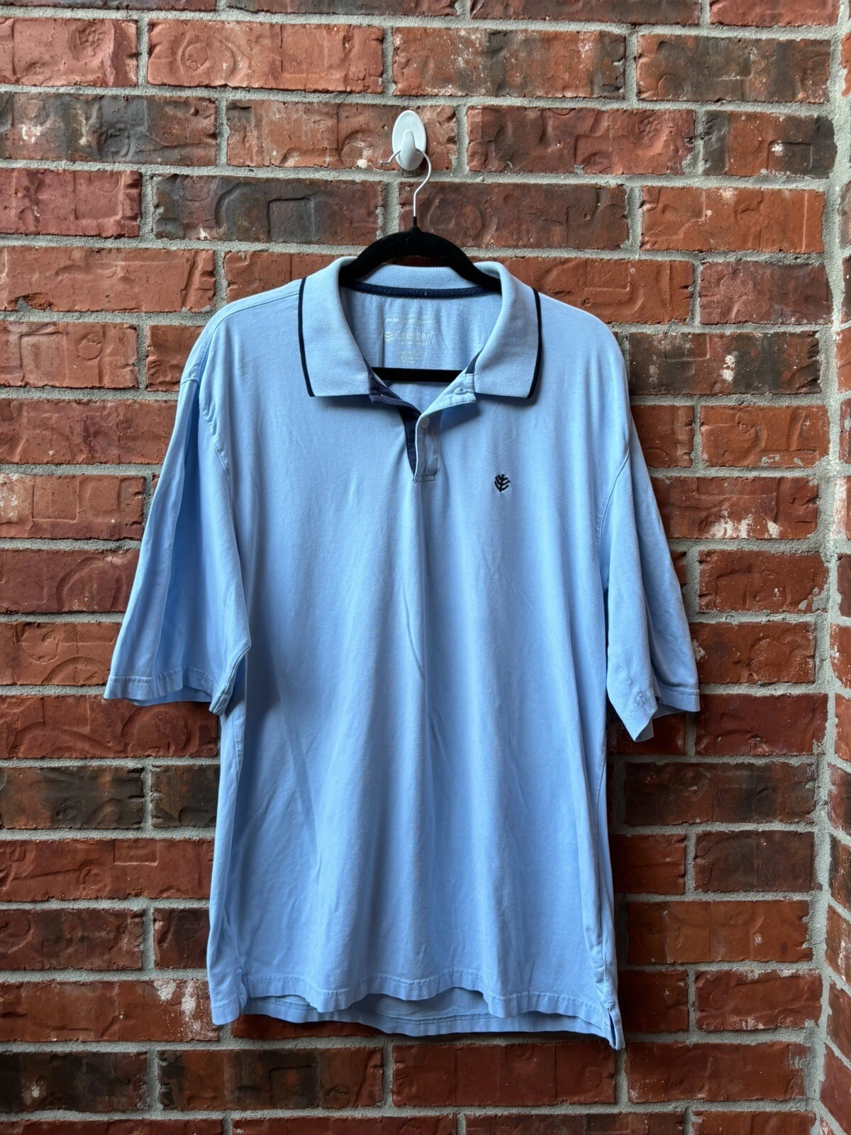 Coolibar Mens Large Blue Polo Short Sleeve Shirt 50+ UPF UV Proctection
Opens in a new window or tab